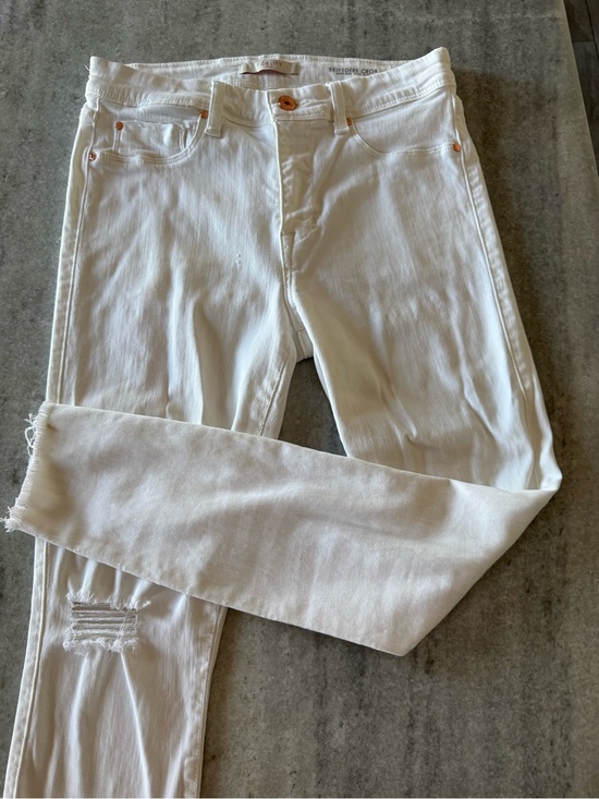 Fidelity Denim - Fidelity Belvedere Crop Skinny Jeans - Distressed white denim